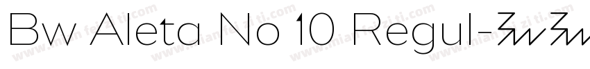 Bw Aleta No 10 Regul字体转换